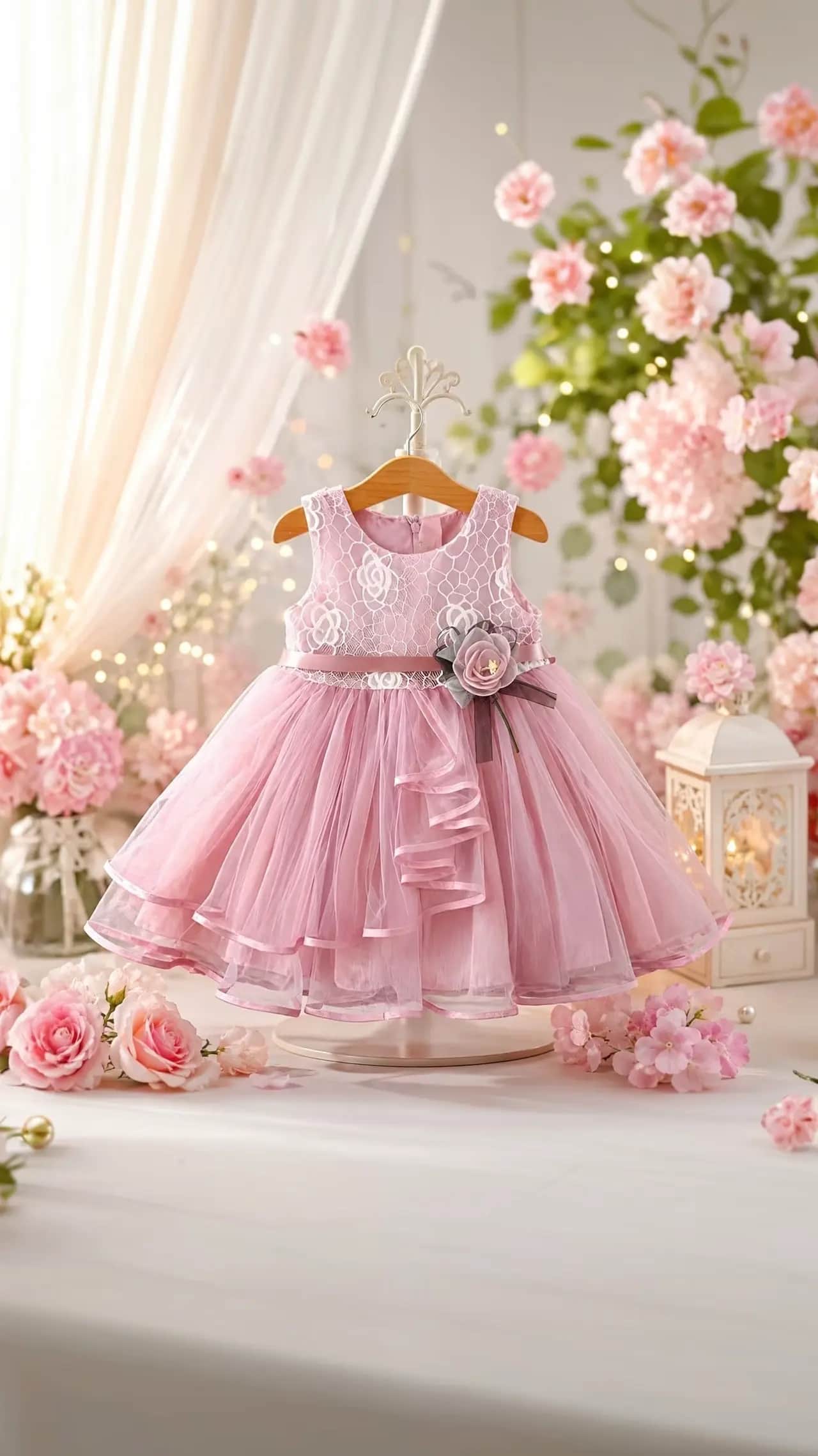 Korean Style Girls Upgrown Sleeveless Dress
