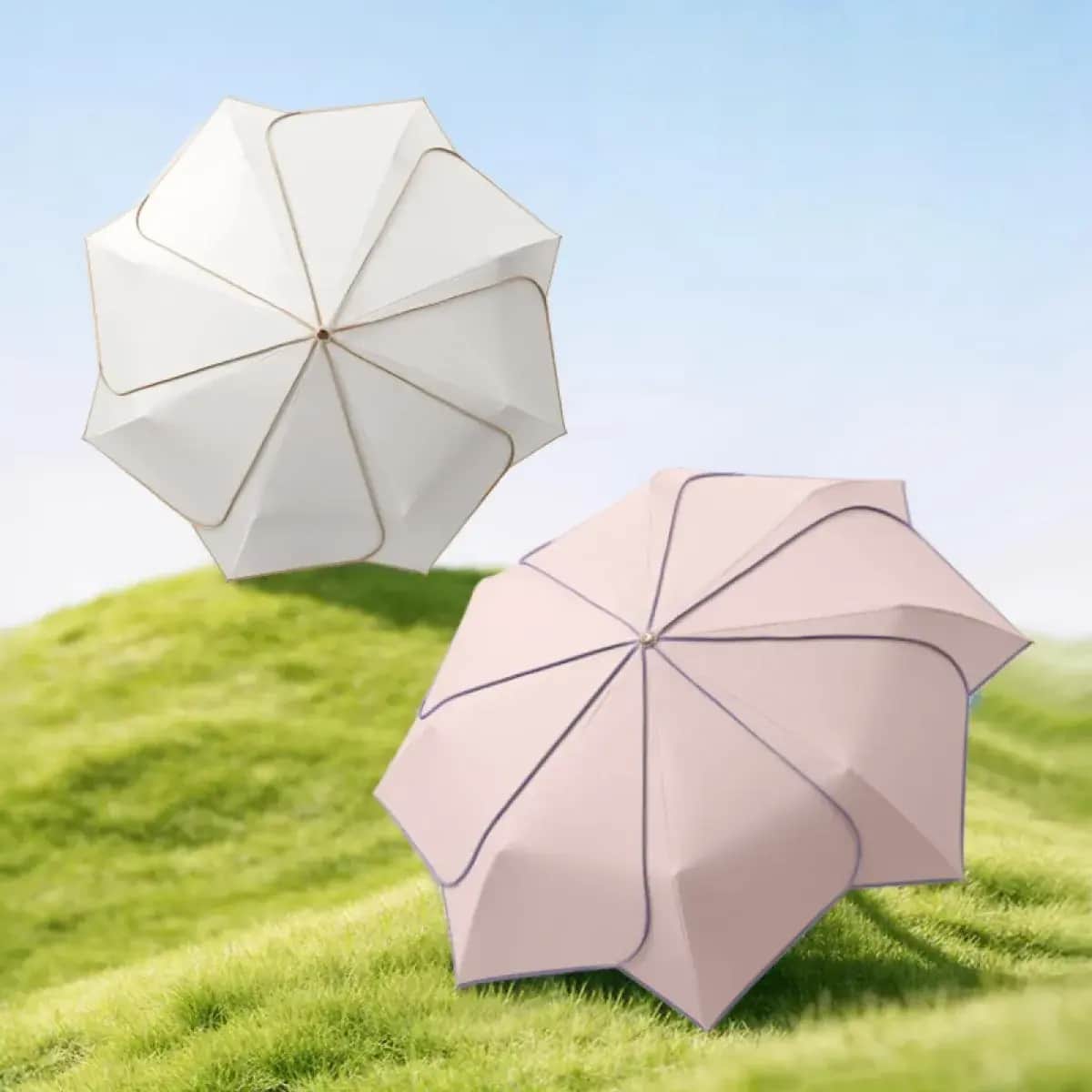 Korean Stylish 8 Ribs Umbrella (Sun & Rain Proff)
